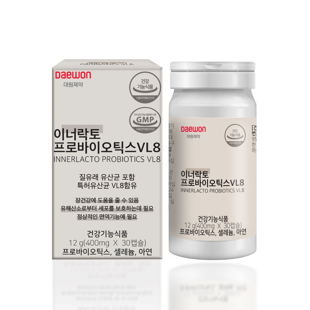 [대원제약] 이너락토 프로바이오틱스 VL8 400mg x 30캡슐 상품이미지