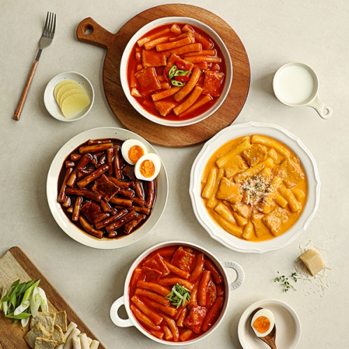 토끼밀 즉석 떡볶이 떡+소스*4세트+어묵100g 총 8인분  11종 택1