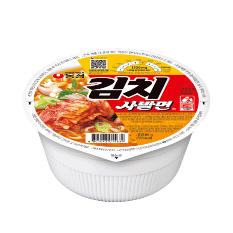 농심 김치사발면, 86g, 1개(유통기한 24년 12월 24일 까지) 상품이미지