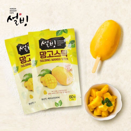 [설빙] 달콤한 망고를 그대로! 프리미엄 디저트 망고스틱 60g×10개