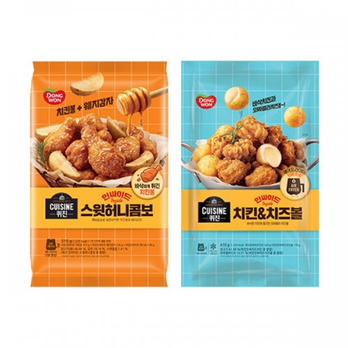 [동원] 퀴진 인싸이드 스윗허니콤보 510g+인싸이드 치킨&치즈볼 470g