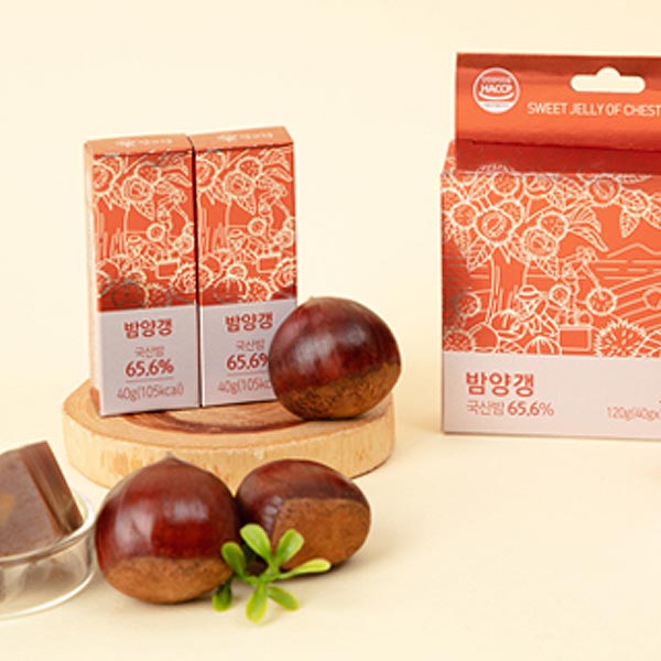 [밤뜨래] 진짜배기 양갱 국산원물 밤양갱 40g×12입 상품이미지