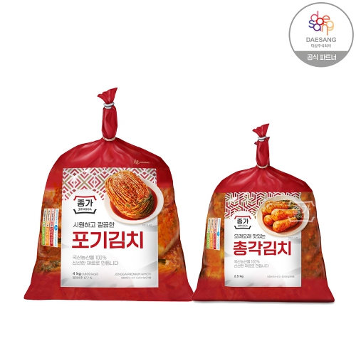 종가집 포기김치 4kg+총각김치2.5kg