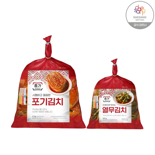 종가집 포기김치 4kg + 열무김치 900g