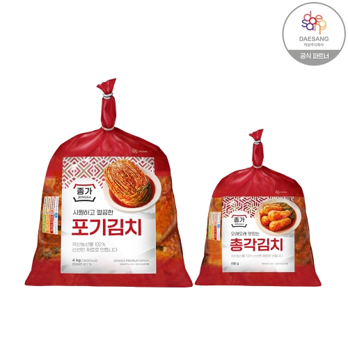 종가집 포기김치 4kg + 총각김치 900g