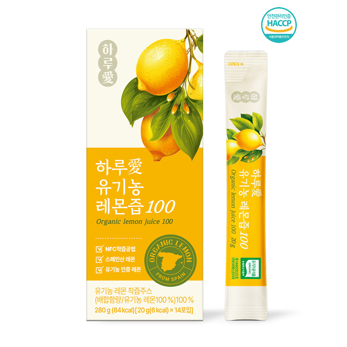 하루愛 유기농 레몬즙 100(14포 x 6박스) 상품이미지