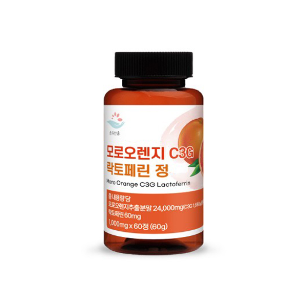 [순수한줌] 모로오렌지 C3G 락토페린 정 1000mg x 60정 상품이미지