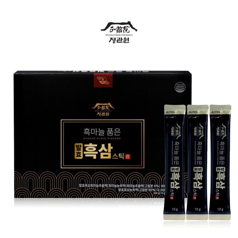 정관원 흑마늘 품은 발효 흑삼 스틱진 (眞) 10ml x 30포 쇼핑백 증정 상품이미지