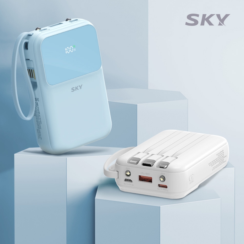 [스카이] 필 5in1 LCD 고속충전 22.5W 미니 일체형 10000mAh 보조배터리 U10PD 상품이미지