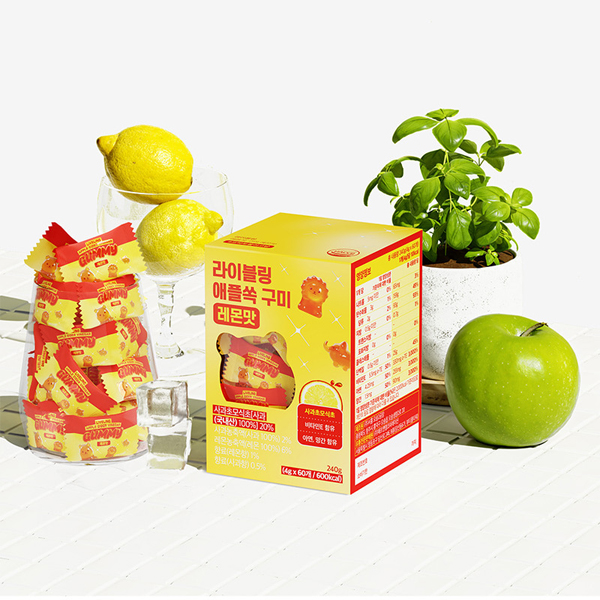 [라이블링] 애플쏙 구미(레모네이드맛) 1박스 4g x 60ea 상품이미지