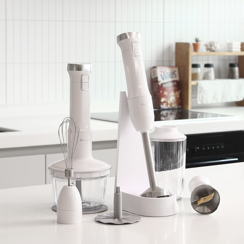 [라쿠진] 무선 파워 핸드블렌더 핸드믹서기 거치대포함 풀패키지 (LCZ204WT) 상품이미지