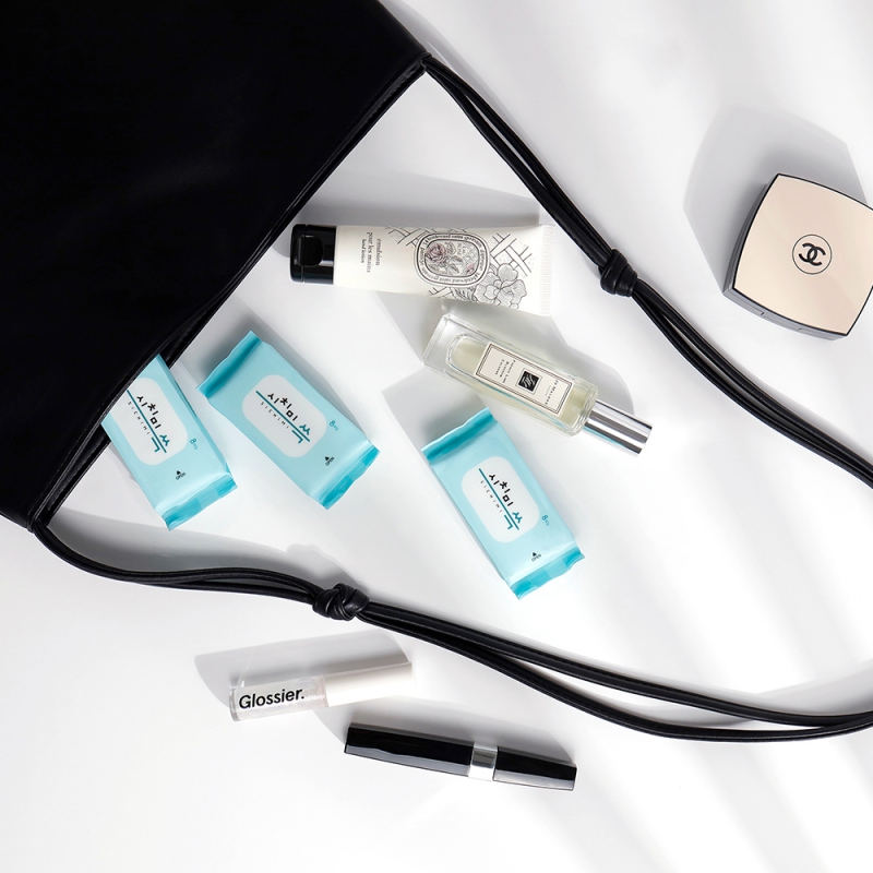 지브로와 시치미 쓱 휴대용 초미니 물티슈 여행용 일회용 소형 포켓 8팩x3봉 상품이미지