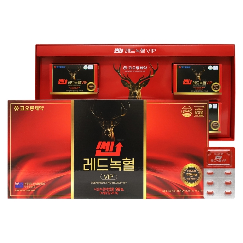 코오롱제약 쎈 레드녹혈 VIP 550mg x 120정 (쇼핑백 포함)