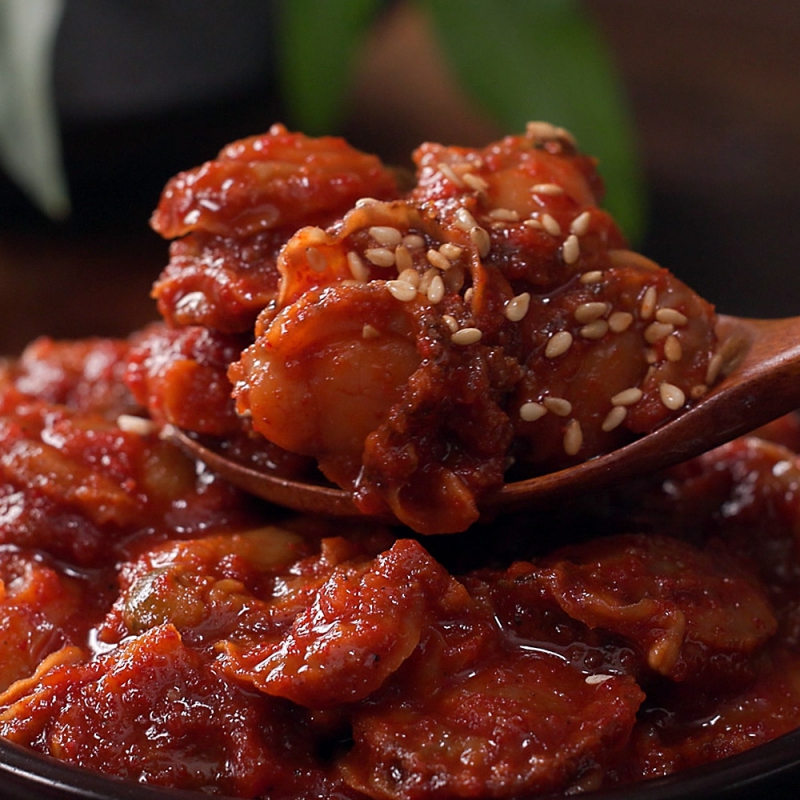 리얼 밥도둑 순살 비단 가리비 무침 300g X 3통 + 비단가리비 100g X 5팩 총 100마리 이상 상품이미지