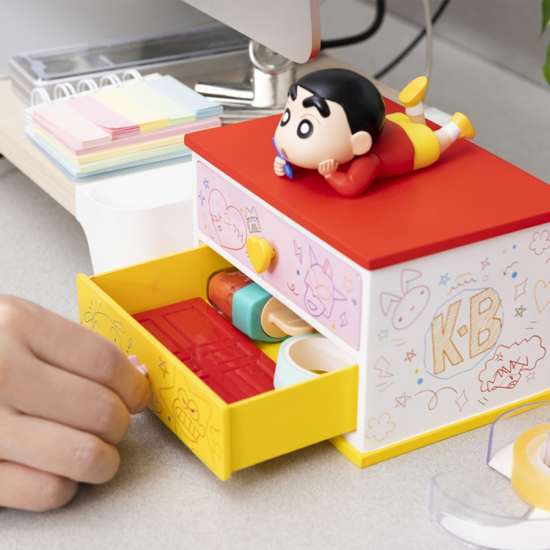 [레토] 짱구 데스크 오거나이저 책상 서랍 수납 정리함 2단 (CSC-SR01) 상품이미지