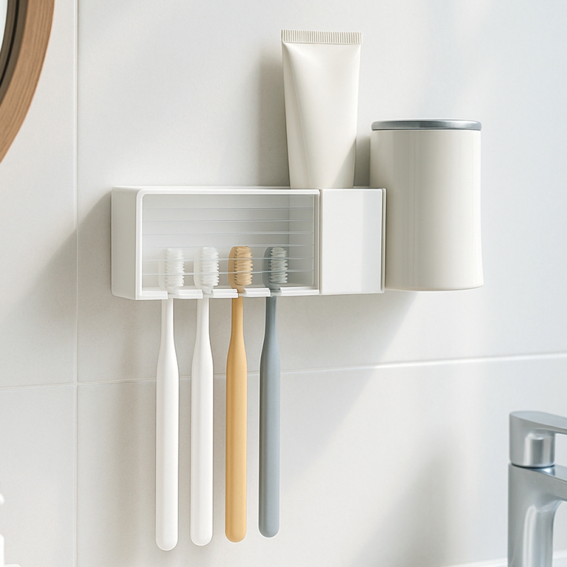 [레토] 무타공 칫솔꽂이 칫솔거치대 5구 칫솔걸이 (LBR-TH01) 상품이미지