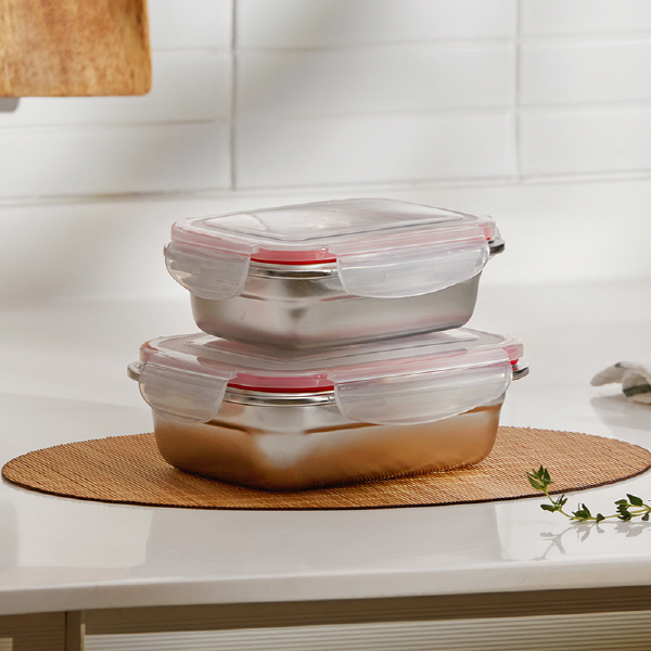 [키친플래그] 스테인레스 304 밀폐 찬통 4종 8P 세트 상품이미지