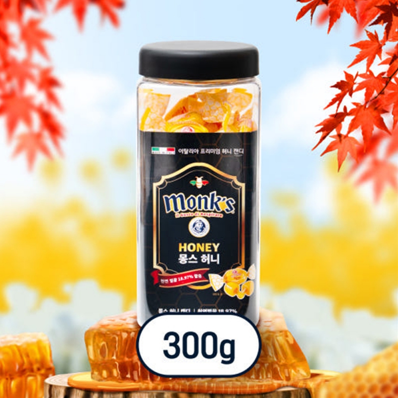 이탈리아 몽스 프로폴리스 허브 목캔디 180g / 허니 꿀 캔디 300g 택 1 상품이미지