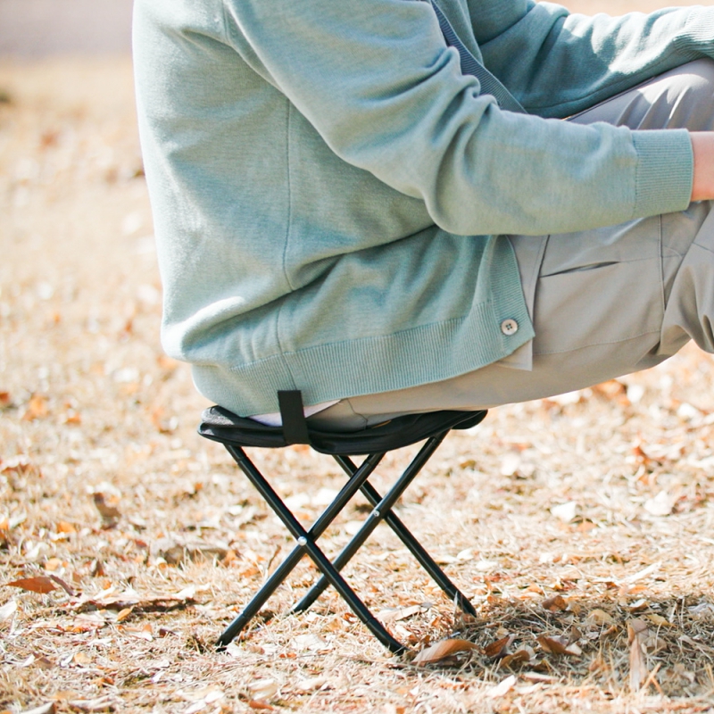 핏테라 1초 뚝딱의자 블랙+베이지 1세트 캠핑 등산 낚시 산책 피크닉 필수템 상품이미지