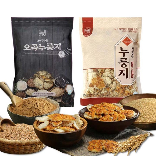 미식본가 오곡 파로 누룽지 2세트 ((오곡누룽지 4팩 + 파루카무트누룽지 4팩)총 8팩 (140회분))