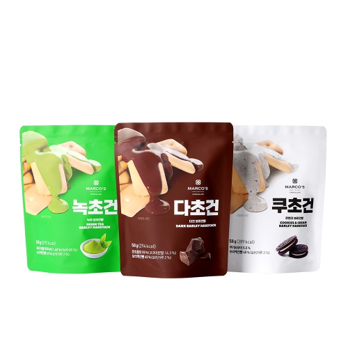 초콜릿 커버 건빵 58g x 6봉 (다크초코,쿠앤크,녹차)