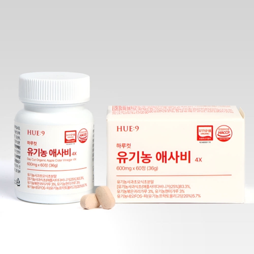 [HUE9] 유기농 애사비 600mg x 60정
