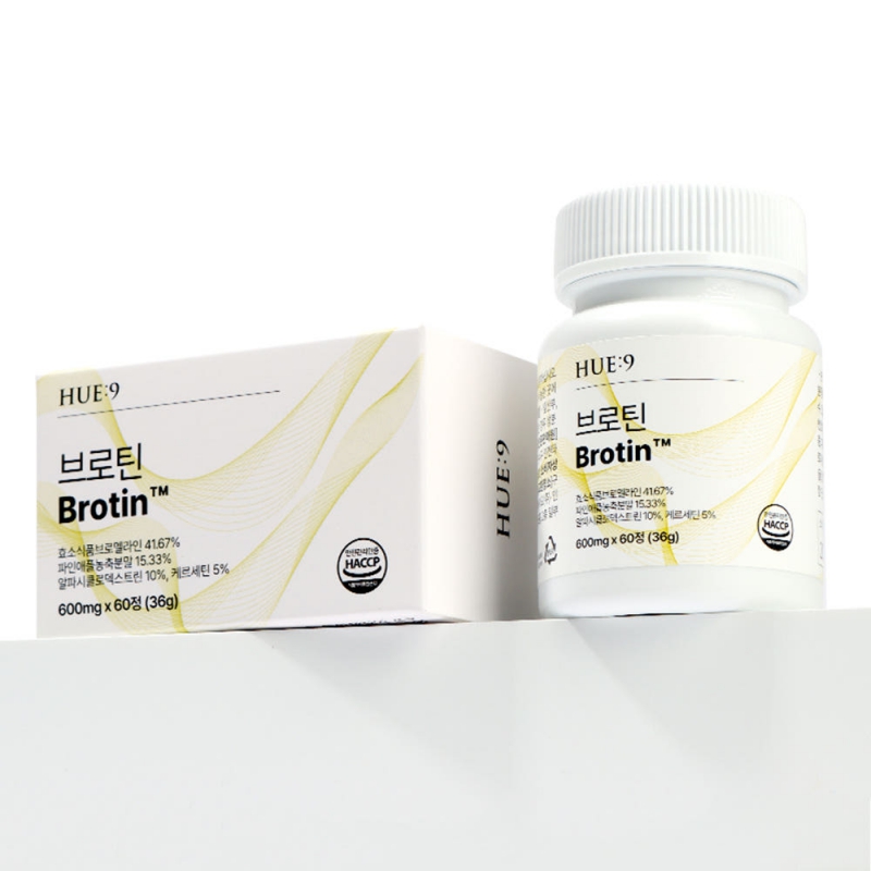 [HUE9](1+1) 브로멜라인 퀘세르틴 알파CD 효소 600mg x 60정 상품이미지