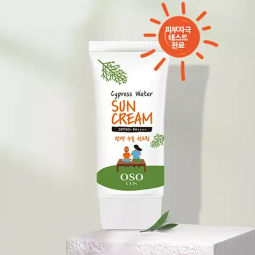 [유통기한 임박][무료배송]오쏘코스 편백나무 수분 선크림 SPF50+ PA++++, 50ml 26년 9월 12일