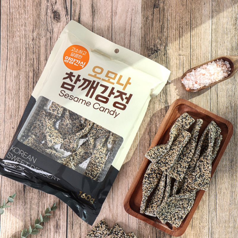 지브로와 오모나 영양간식 참깨 70프로 듬뿍 깨강정 160g X 2팩 상품이미지