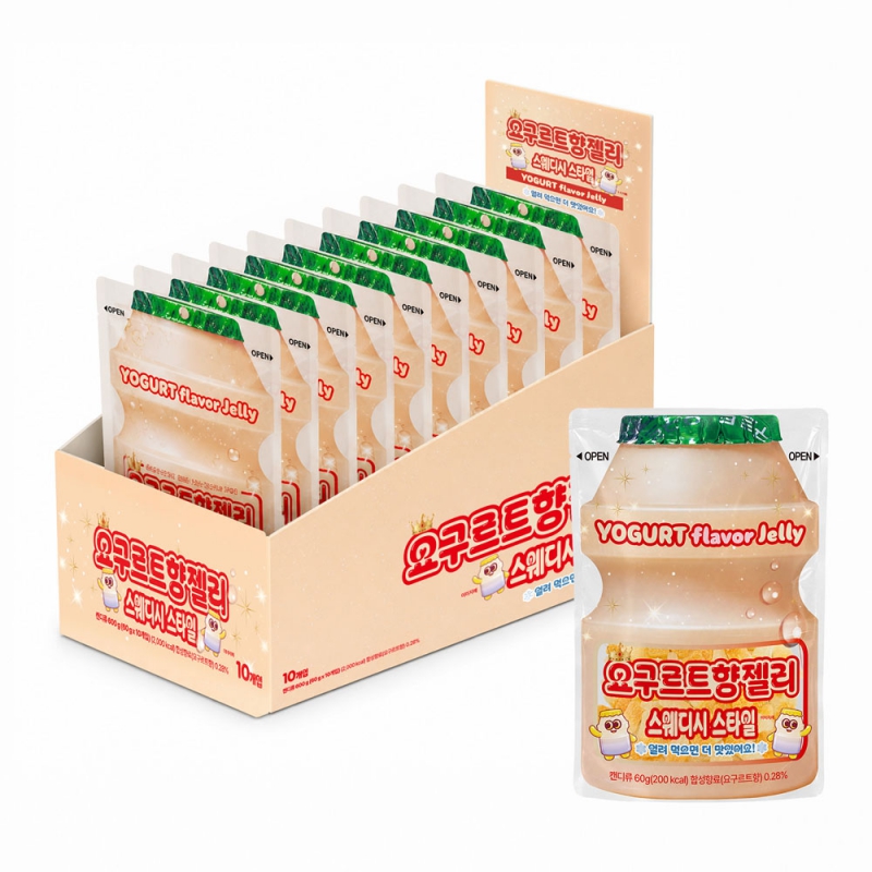 지브로와 요쿠르트맛 새콤달콤 쫀득 스웨디시 젤리 60g X 5봉 상품이미지