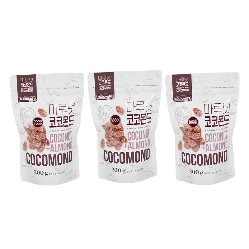 [마루너츠] (1+1+1) 코코넛 & 아몬드 200g(총3봉 / 600g) 상품이미지