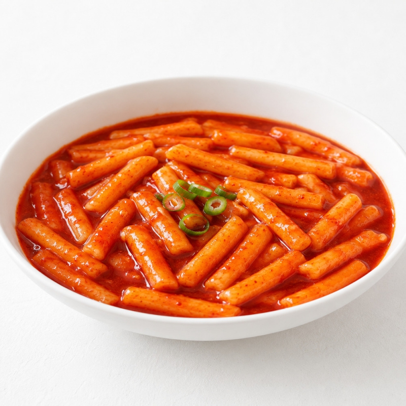 [공동구매] 지브로와 갓성비 끝판왕 밀떡 매콤 떡볶이 1인분(밀떡200g+소스30g) x 4세트 상품이미지