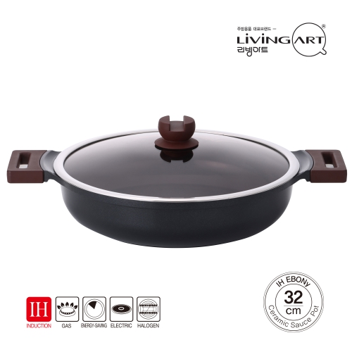 H에보니 세라믹 전골냄비 웍팬 32cm