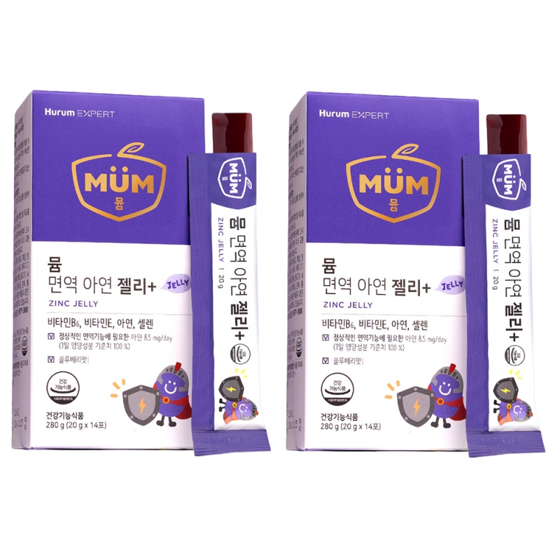 [1+1] 키즈 면역 아연젤리+ 20g x 14포 (총2박스) 상품이미지