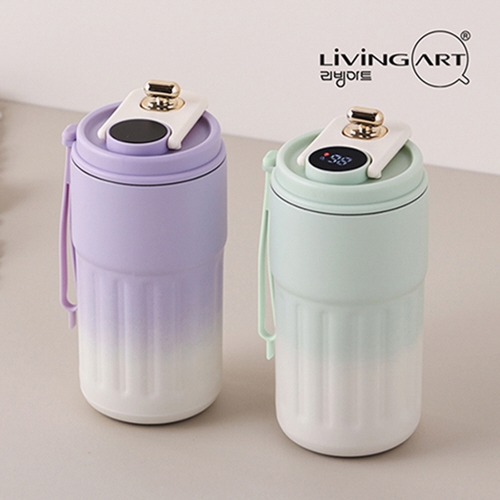 [공동구매][리빙아트]_스테인레스 LED 끈 보온병_460ml