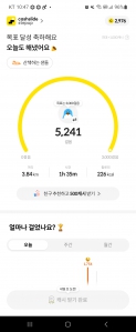 오늘은 5,241보!