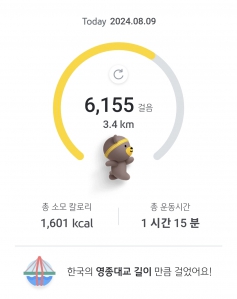 매일 걷기 챌린지 8월 9일